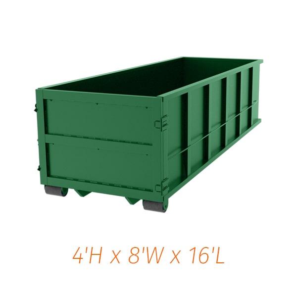 our 15-yard dumpsters are perfect for small to medium-sized home renovations